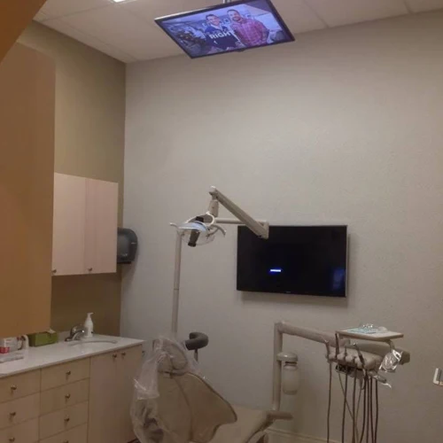 Dental Exam and Cleaning Room with Television