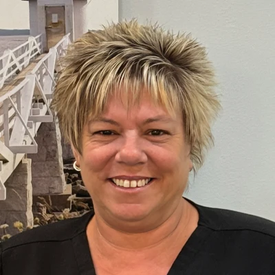 Dental Assistant at Gentle Dental - Topsham, Lorrie Berube, is pictured